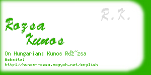 rozsa kunos business card